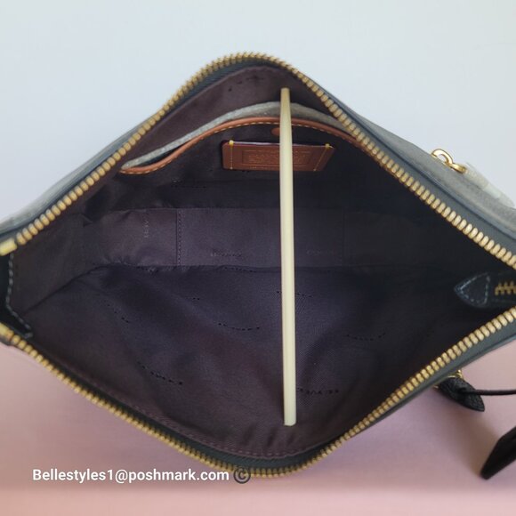 COACH Chaise Pebbled Leather Crossbody Bag- Black color 🎈$238. - Picture 14 of 16